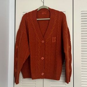 Taylor Swift Orange Cable Knit Cardigan